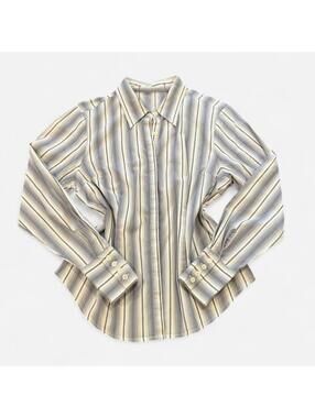 Y2K Striped Fitted Button Up Shirt